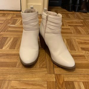 Used white booties